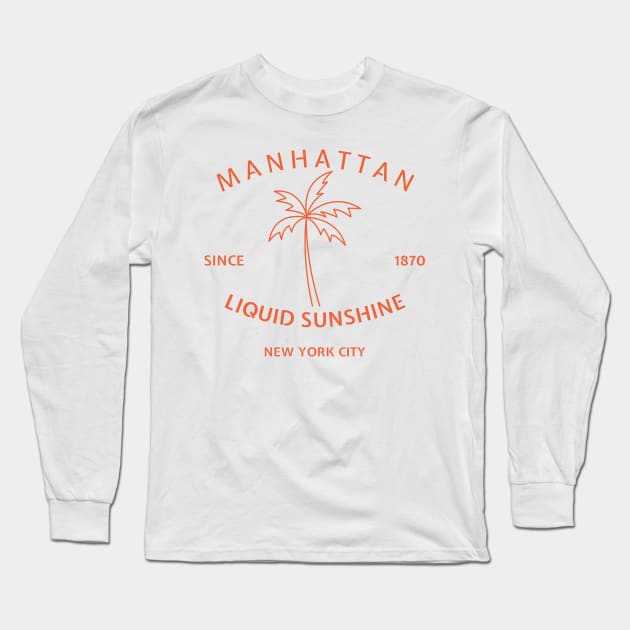 Manhattan - Liquid Sunshine 1870 Long Sleeve T-Shirt by All About Nerds